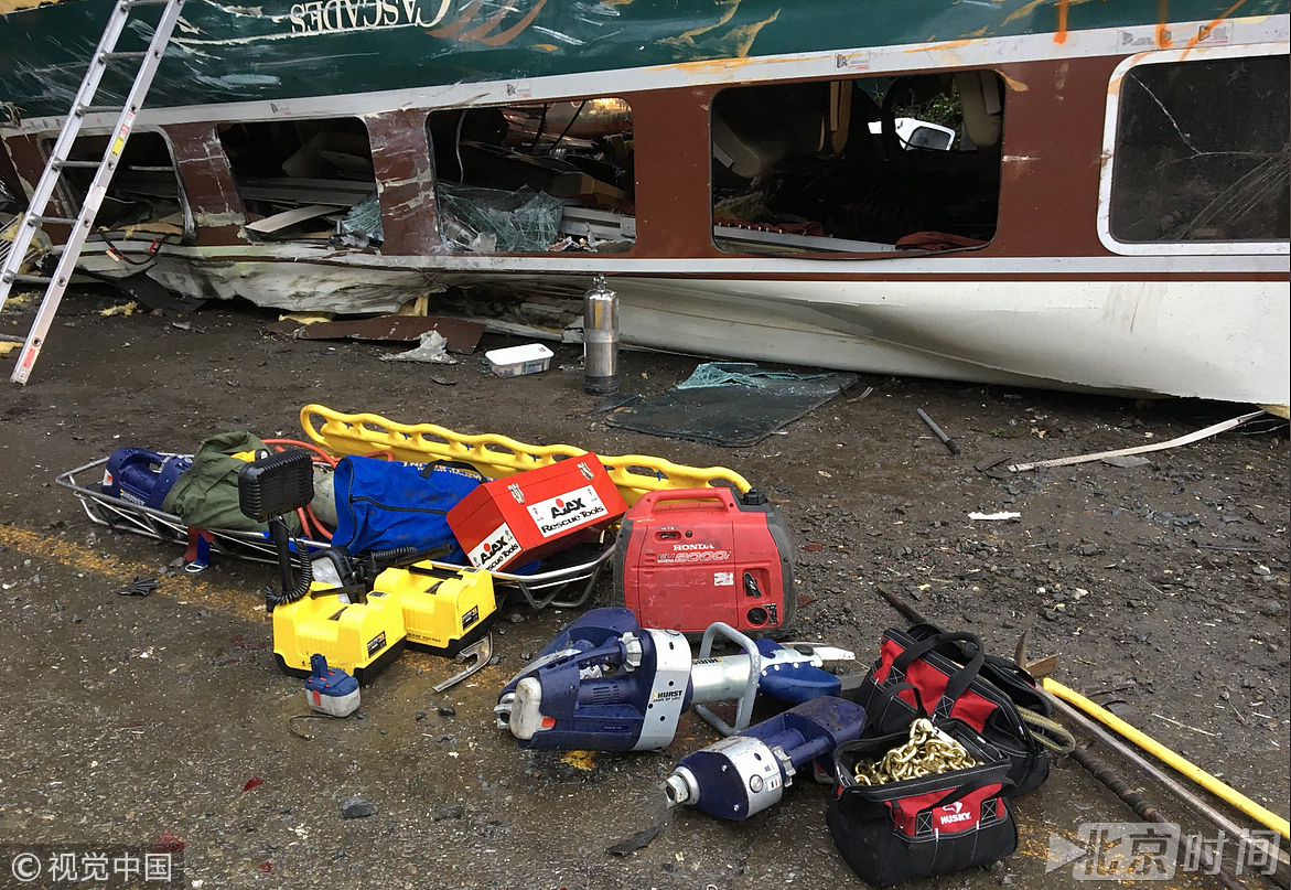 据外媒报道，当地官员曾就美国华盛顿州西雅图脱轨列车的提速服务发出危险警告。图/视觉中国