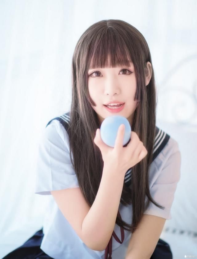 COS精品:纯正白丝JK水手服,日系绝对领域美少