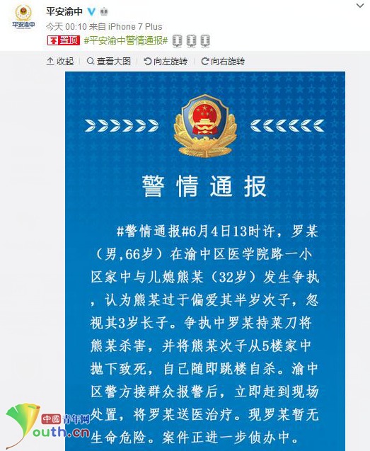 六旬老人认为长孙被忽视 杀害儿媳小孙子后自杀 六旬老人认为长孙被忽视 杀害儿媳小孙子后自杀