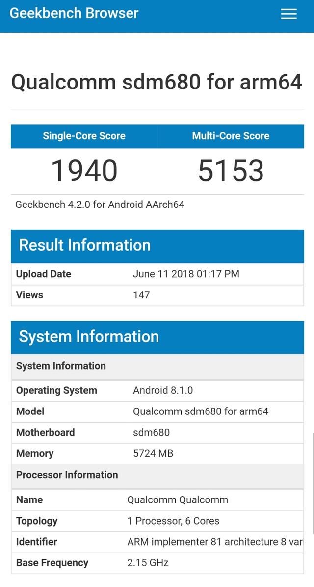 高通骁龙新处理器曝光,单核比肩835,6核心设计