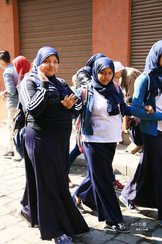 【埃及】街拍别样风情的头巾美女