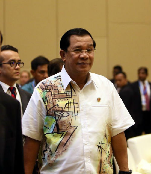 资料图片:柬埔寨首相洪森.新华社