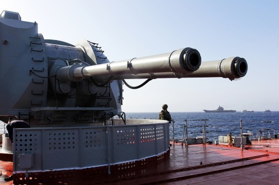 护航巡洋舰上的130mm口径主炮