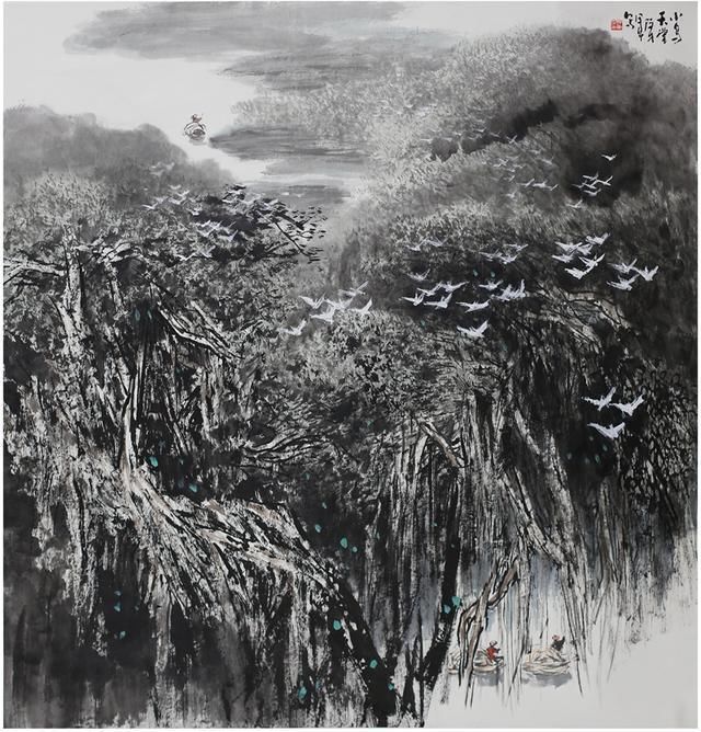 诗配画:读岭南派张际才山水画有感