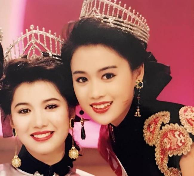 梁小冰晒与袁咏仪选美的照片,网友:袁咏仪的眼