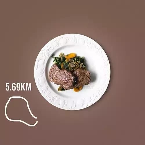 跑步的人果然不简单,用跑步路线画出美食图