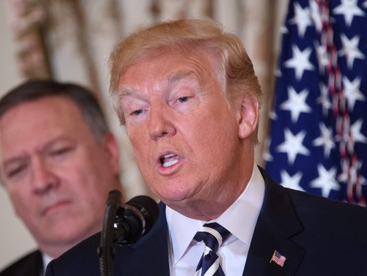 特朗普宣布美国将退出伊朗核协议 恢复对伊朗