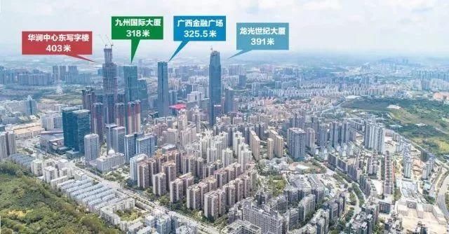 威水|403米!南宁72栋超高层建筑核心筒封顶,成