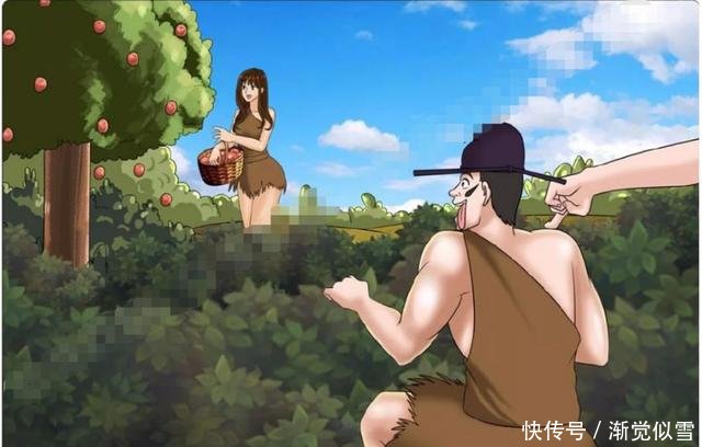 搞笑漫画原始人的求偶方式 美女和丑女不是你能选的 雪花新闻