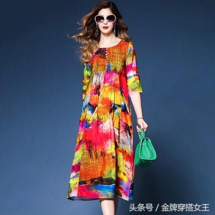 高端大牌菲西娅2018春夏新款中国风真丝连衣