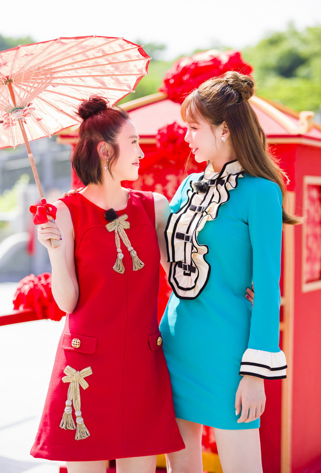 《我们来了2》唐艺昕沈梦辰姐妹花情深