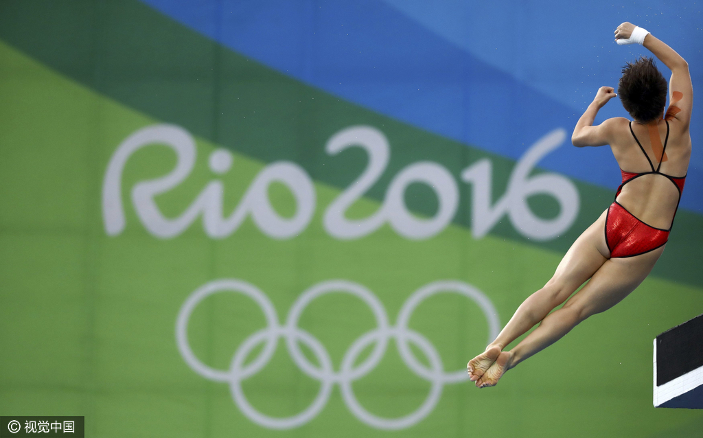 第三轮，任茜带来向内翻腾三周半抱膝，非常完美，有效分全部都是9.5，得到94.05分。司雅杰第三跳同样发挥出色，得到86.40分。三跳之后，任茜以258.85分反超司雅杰，暂列第一，加拿大选手排在第三。