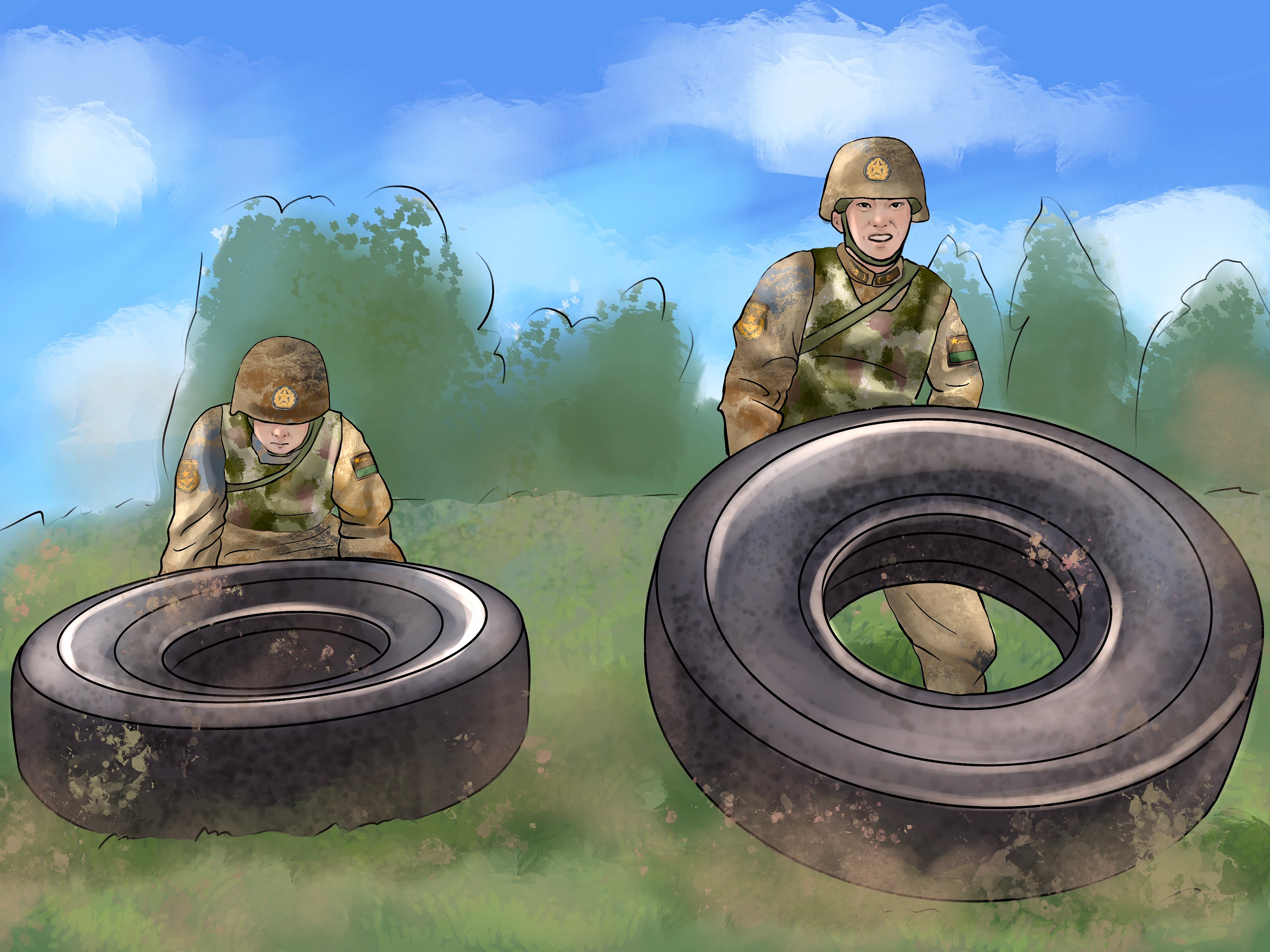 一组漫画/带你领略军人的模样