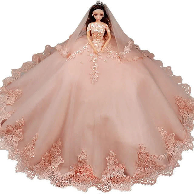 十二星座创意彩色婚纱芭比娃娃,水瓶座的复古