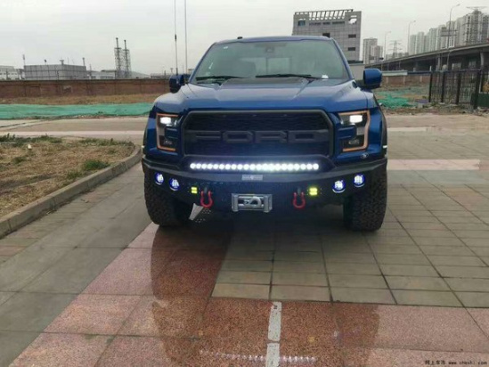 2017款福特猛禽改装 蓝色猛禽回头率爆表