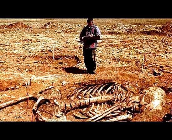 印度生物学家发现巨型人类骨架,其身长有四米