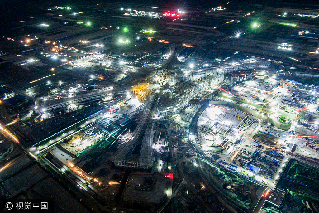 北京新机场交通中心主体结构封顶 计划2019年建成通航 北京新机场交通中心主体结构封顶 计划2019年建成通航