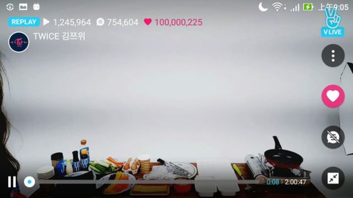 [TWICE][新闻]170819 子瑜个人vlive爱心数突破一亿!直播以来爱心数最多