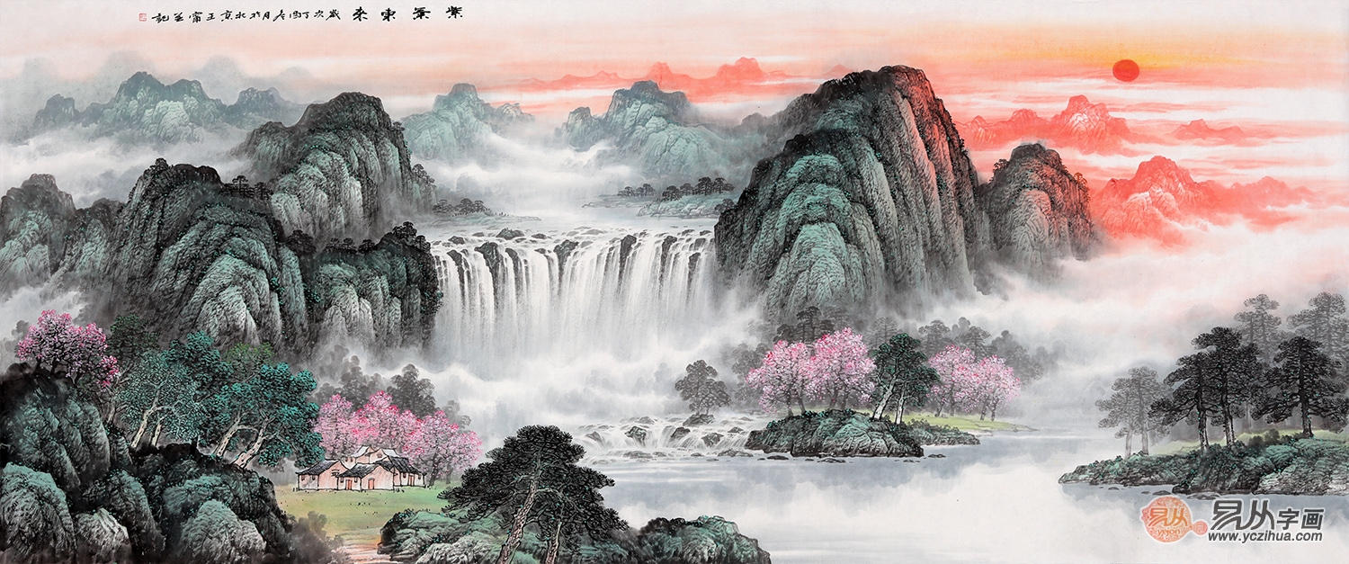 客厅沙发背景墙挂什么好?挂画就该挂山水画,百