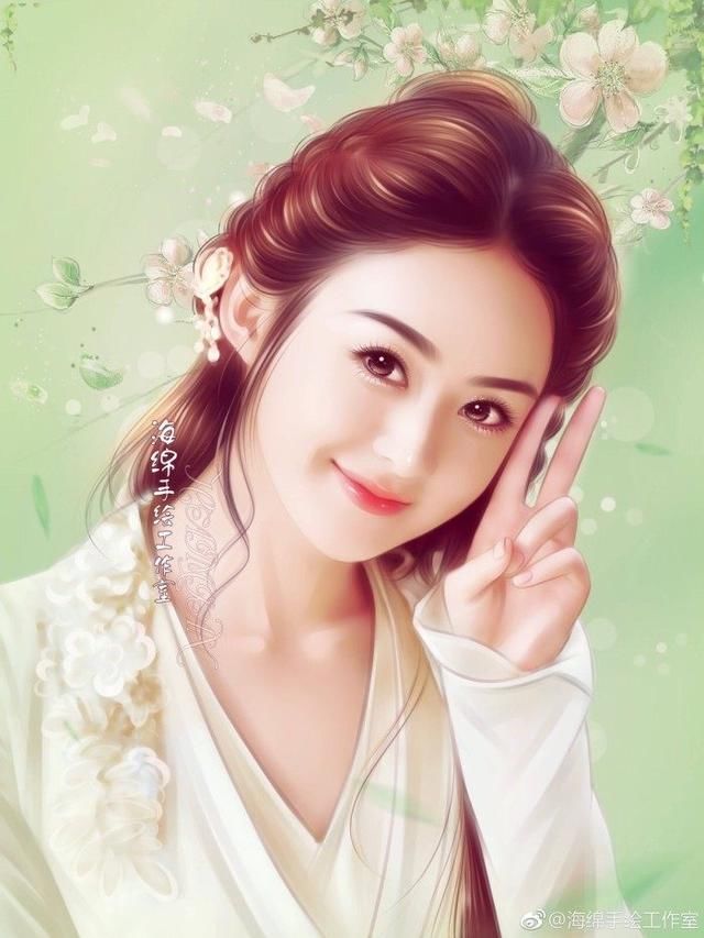 给女星古装手绘打分,迪丽热巴80,杨颖90,赵丽颖