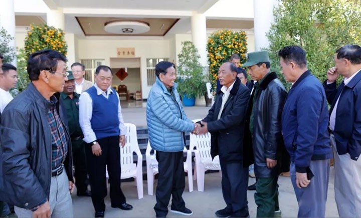 佤邦政府春节慰问团拜访掸邦第一特区政府原主