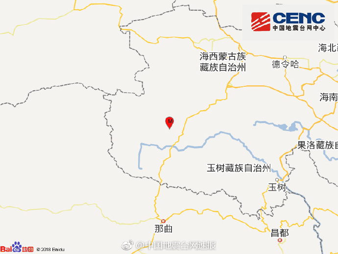 青海玉树州治多县发生34级地震