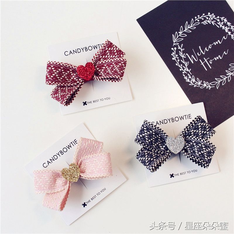 12星座专属蝴蝶结发夹,水瓶座的七彩发夹最好