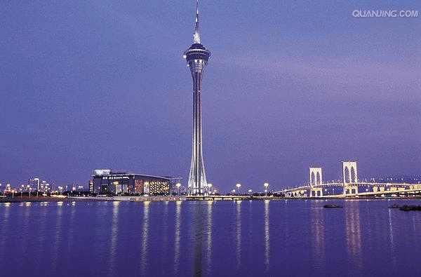 全球十大观光塔之一:澳门塔,总高度338米