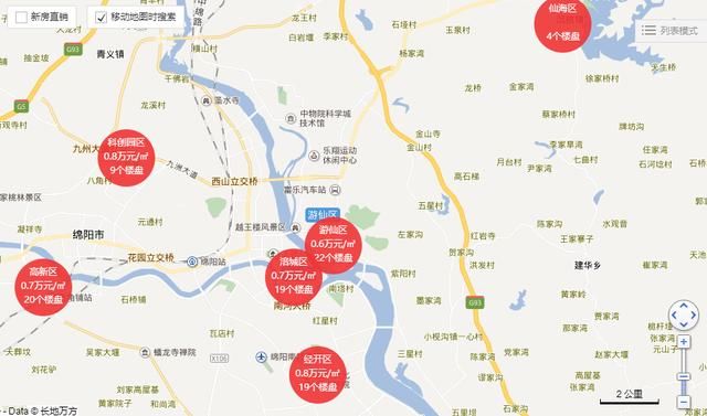 绵阳8月最全房价地图丨新房二手房均略有上涨