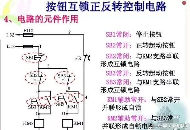 正反轉自鎖加點動加過載控制電路實物接線圖