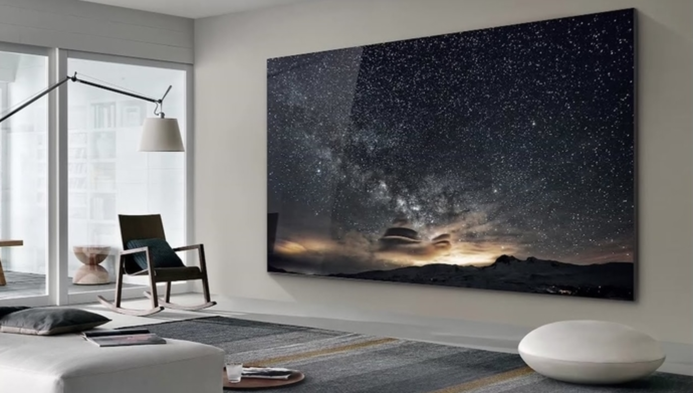 三星推出219英寸超大屏电视 占领你客厅整座墙面