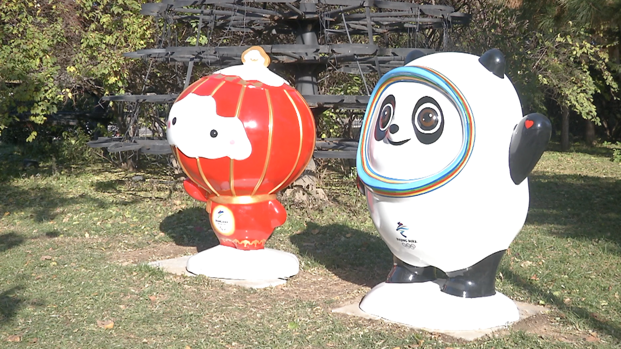 冬奥吉祥物“冰墩墩”“雪容融”亮相“双奥小街”