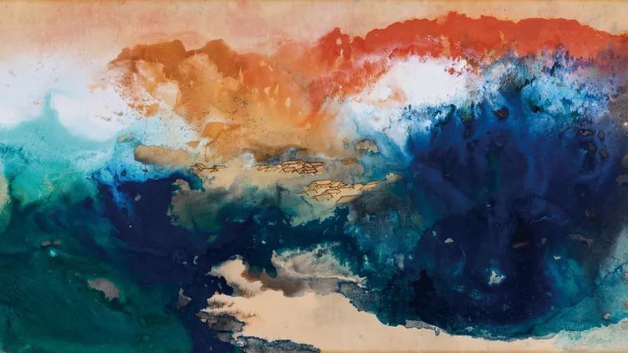 张大千泼彩传奇，泼彩曾是拍场领头羊