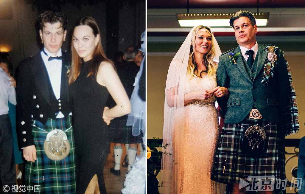 45岁的Mairi Gordon和43岁的Rhys McLellan在2017年在苏格兰爱丁堡结婚。