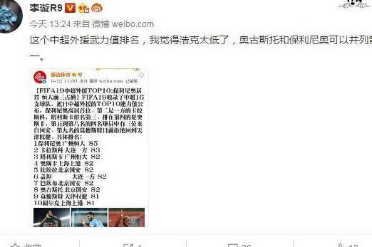 中超外援谁最强?专家:保利尼奥与另一人并列第