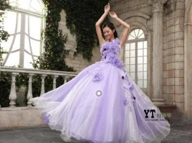 十二星座最具有代表意义的紫色梦幻公主裙,狮