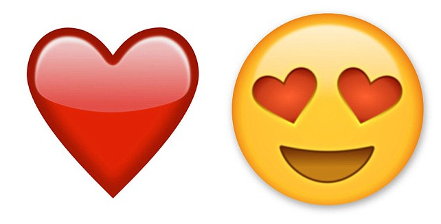 法国人更多地使用跟"爱心"有关的表情符号,而其他国家更倾向于使用与"