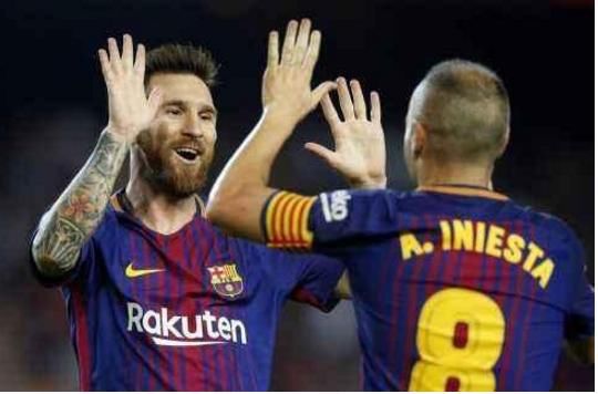 萨5-1大胜黄色潜水艇,梅西连续4场进球,黄潜是