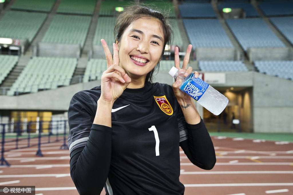 2016年3月7日，日本，2016女足奥运预选赛，中国女足1-0韩国女足，中国女足赛后庆祝。