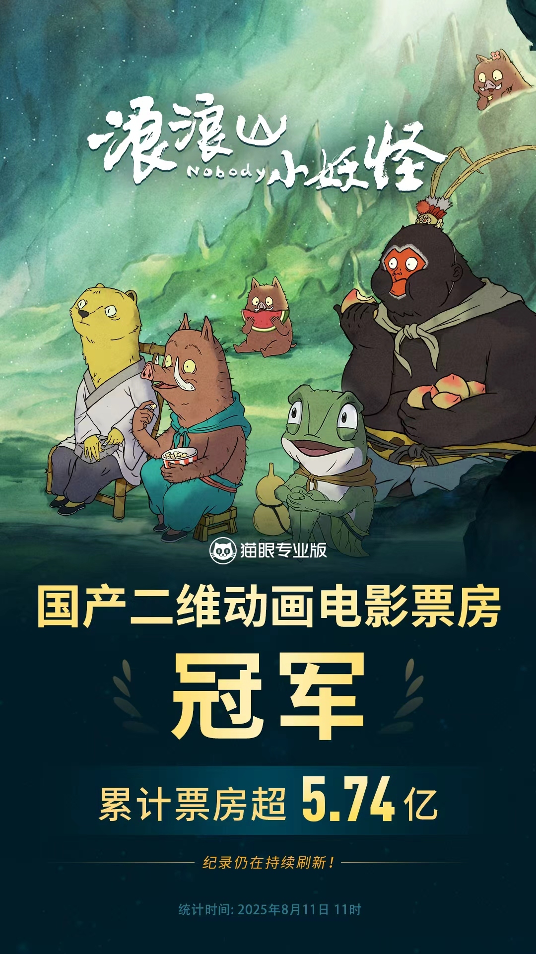 《浪浪山小妖怪》国产二维动画电影票房冠军 《浪浪山小妖怪》国产二维动画电影票房冠军