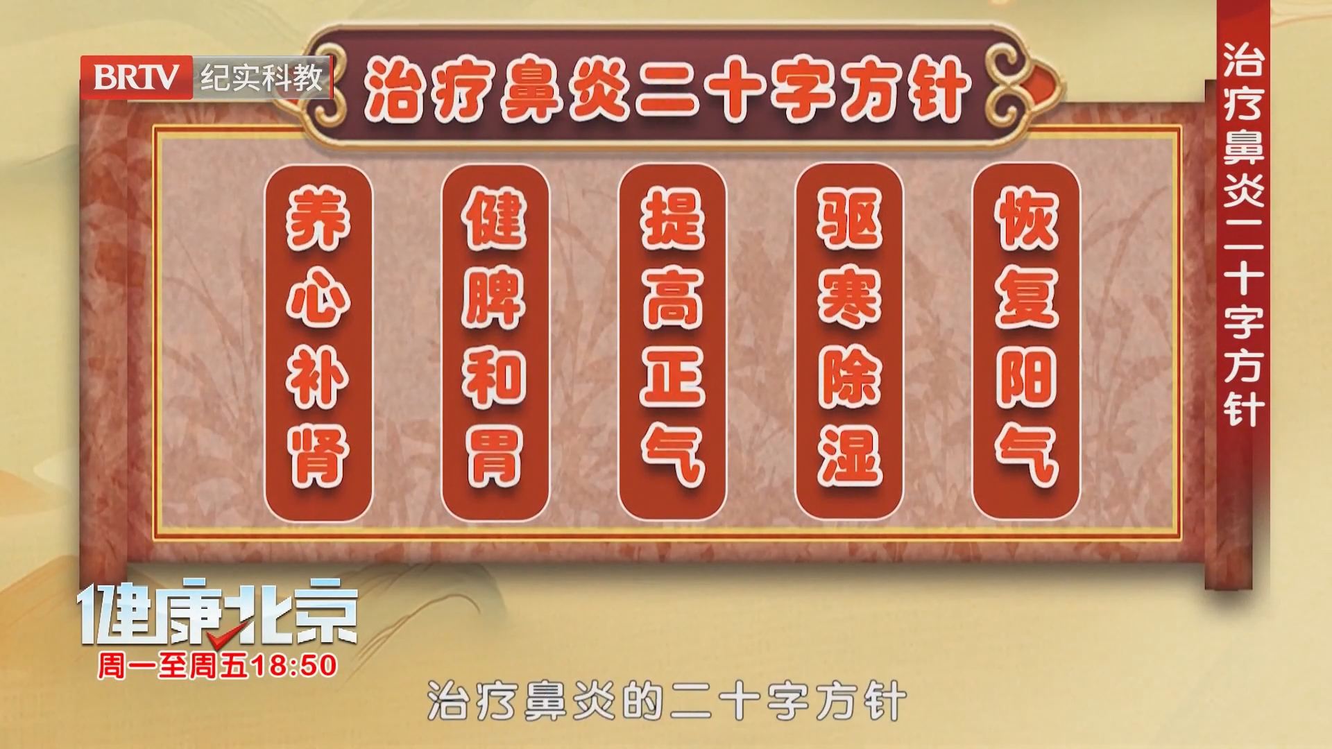 治疗鼻炎二十字方针