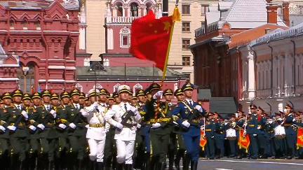 雄姿英发!中国仪仗队通过莫斯科红场 雄姿英发!中国仪仗队通过莫斯科红场