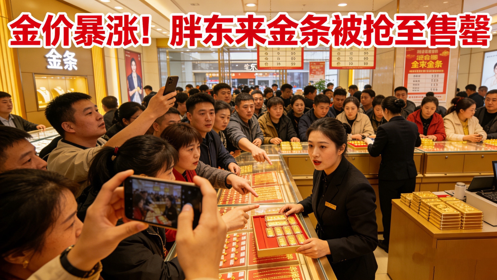 金价暴涨！胖东来金条被抢至售罄