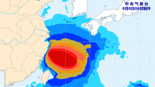 预计“白海豚”明晚将在浙江舟山到福建福鼎一带沿海登陆