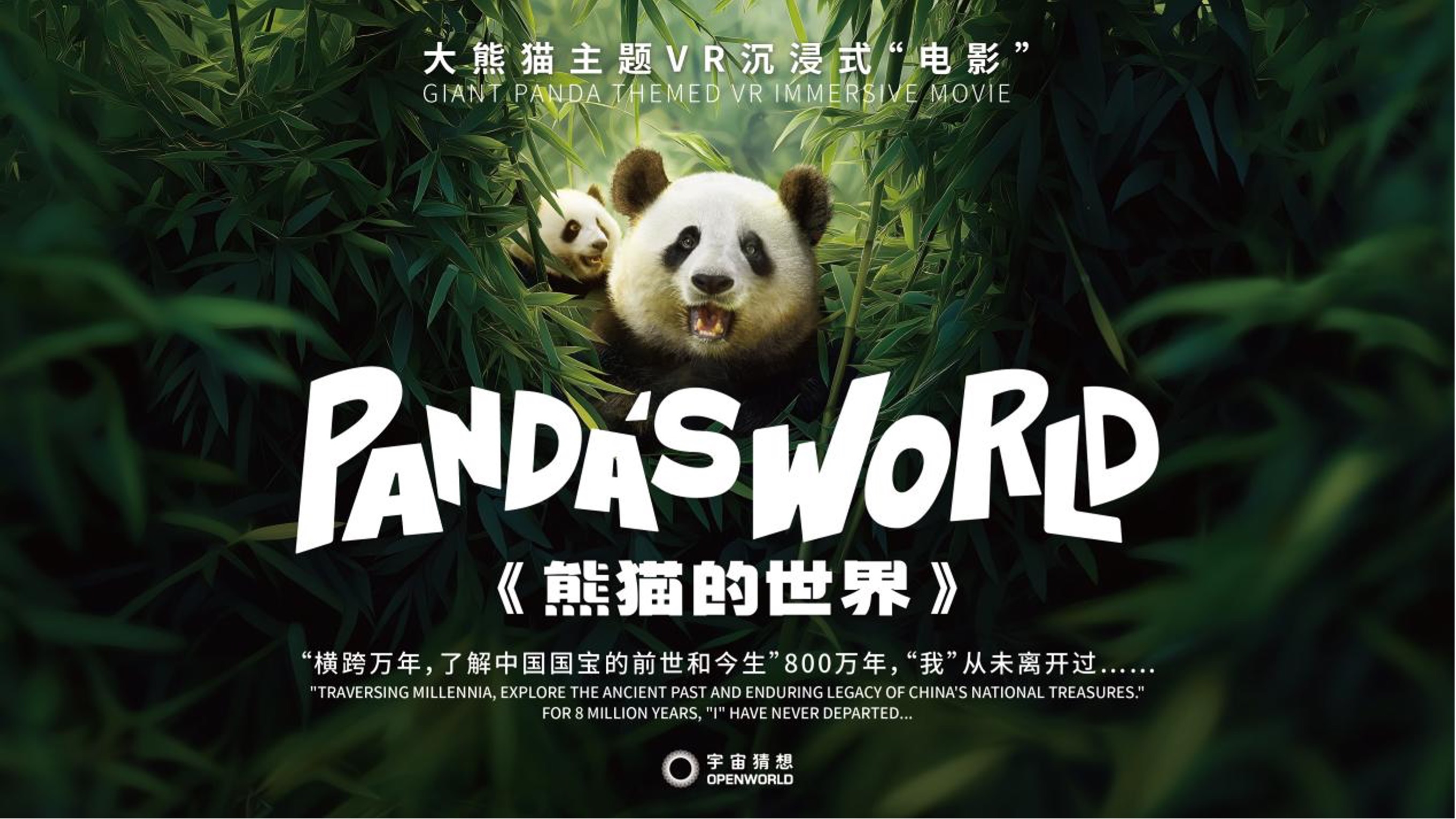 全球首个大熊猫主题VR沉浸式电影《熊猫的世界》正式发布 全球首个大熊猫主题VR沉浸式电影《熊猫的世界》正式发布