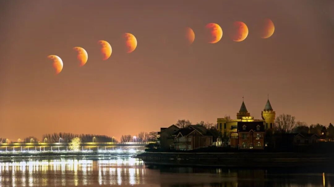 北京房山高清元宵红月