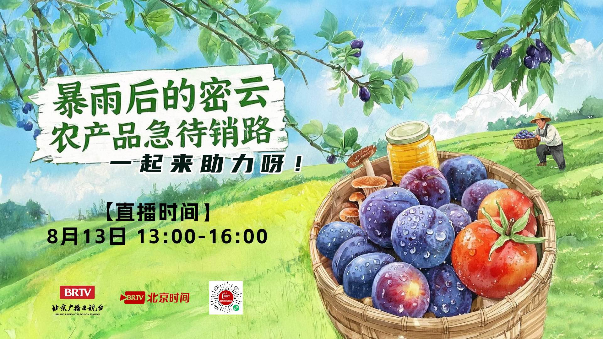 暴雨后的密云 农产品急待销路 一起来助力呀！