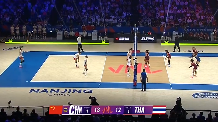中国女排3-2战胜泰国女排 取得世联赛首胜