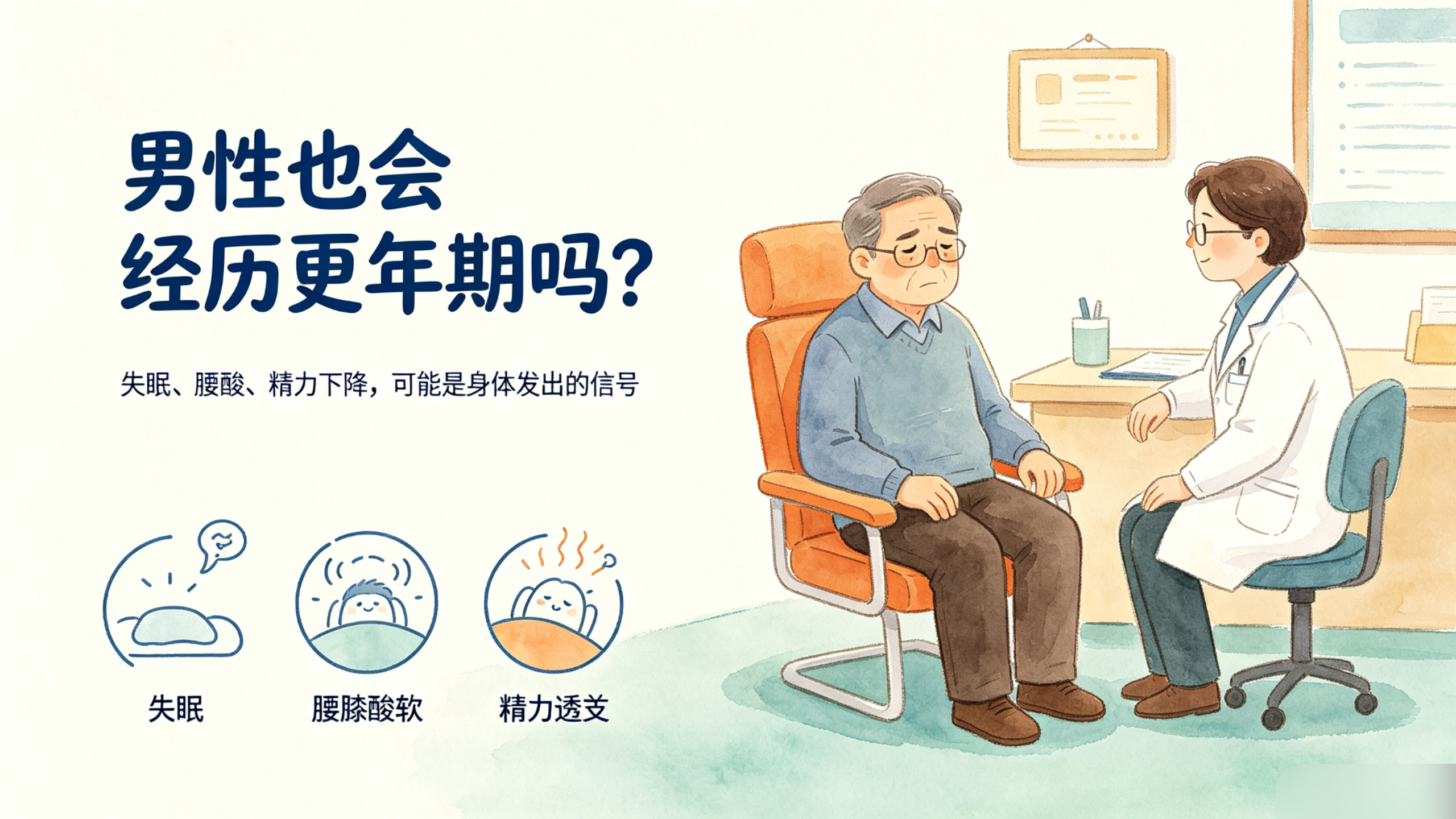 更年期不是只有女性会有，男人也有这一关