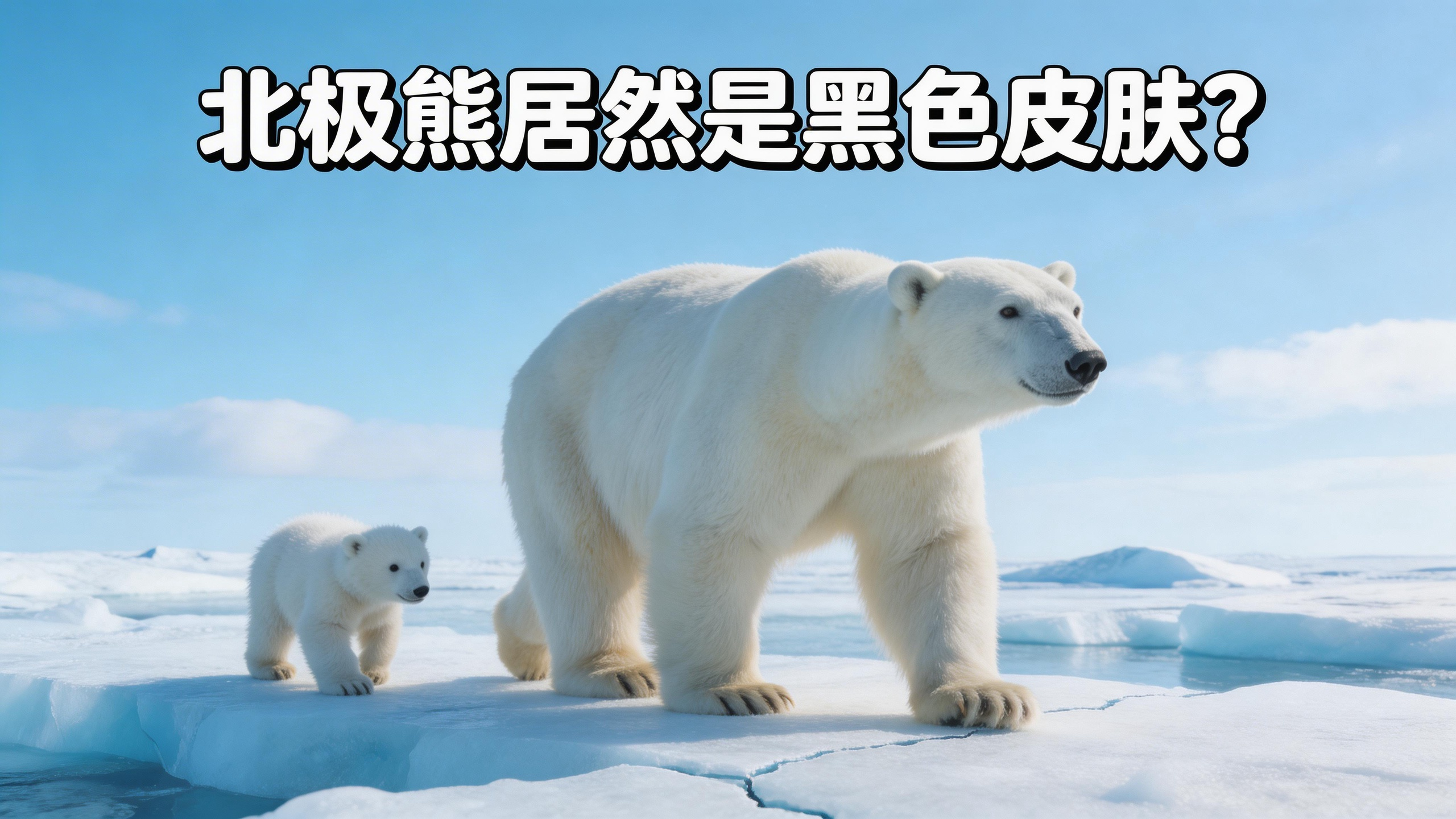 北极熊居然是黑色皮肤!? 北极熊居然是黑色皮肤!?
